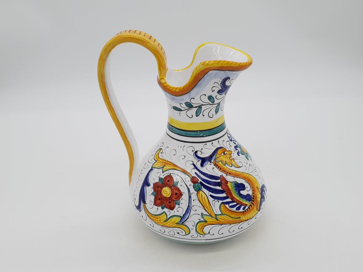 Vaso Manico Alto Decoro Raffaellesco