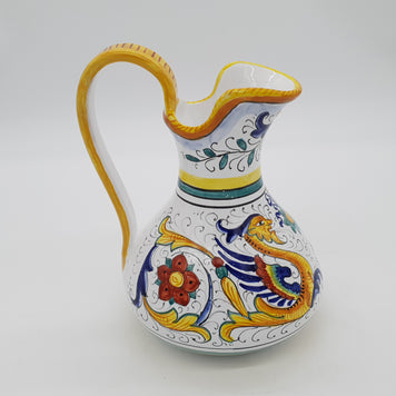 Vaso Manico Alto Decoro Raffaellesco