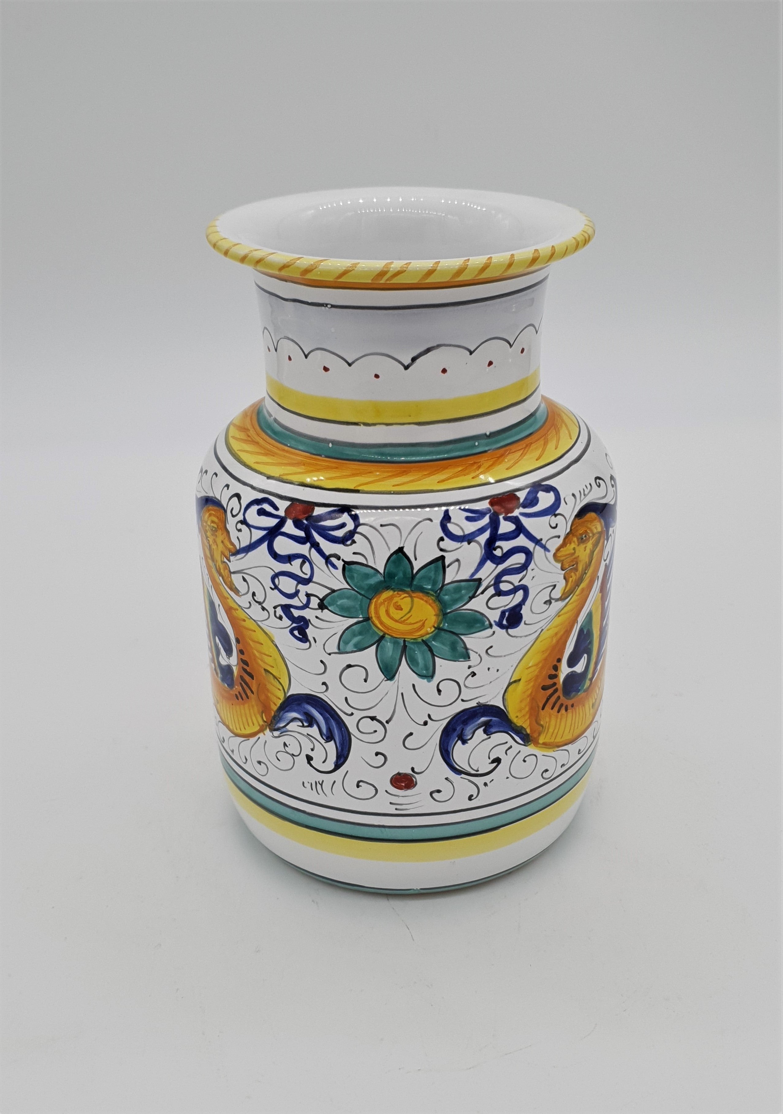 Vaso Pancia Dritta Decoro Raffaellesco