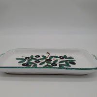 Vassoio Decoro Olive Fondo Bianco