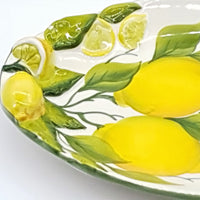 Vassoio Piccolo Ovale Decoro Limone Rilievo
